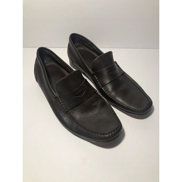 Sandrino By Sandro Moscoloni Placido Leather Penny‎ Loafers 10.5D Shoes Brown